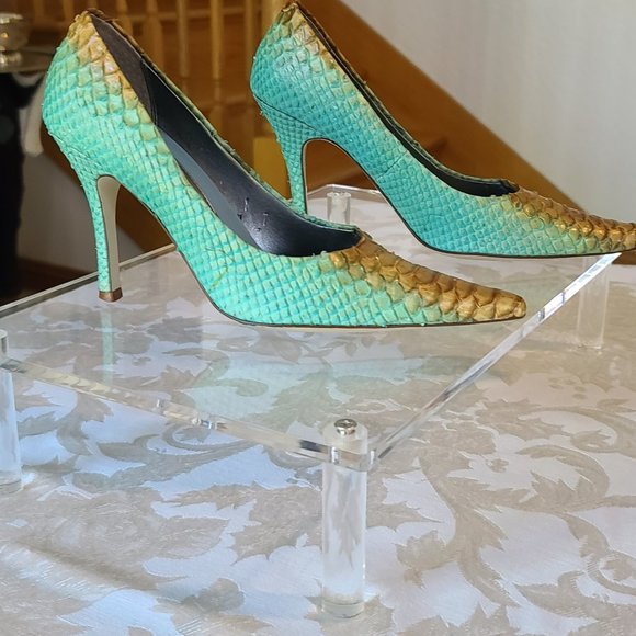 Paolo Linea Embossed Snake Skin Pumps - Picture 5 of 6